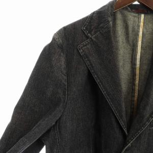 ETRO ヴィンテージ デニム ロング テーラード ジャケット コート グレー GY19 /MQ