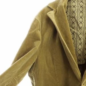 ETRO テーラードジャケット 長袖 シングル 背抜き ロゴ 茶 ブラウン GY19 /MQ