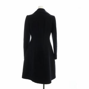 D&G チェスターコート ロング 総裏地 長袖 ロゴ 38 XS 黒 ブラック GY19 /MQ