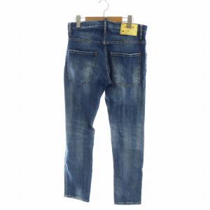 DSQUARED2 2020年製 デニムパンツ ジーンズ ボタンフライ ダメージ加工 ロゴ 42 青 ブルー GY19 /MQ