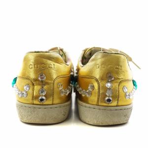 GUCCI シェリーライン スニーカー シューズ ラインストーン 花柄 36.5 ゴールド色 1939 /AN1 GY19