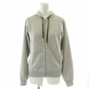 モノグラム ジップアップパーカー カシミヤ XS グレー RW171W