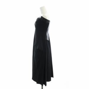 Yohji Yamamoto ミニワンピース シルク レザー 1 ブラック