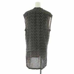 DRIES VAN NOTEN ワンピース ノースリーブ 総柄 36 グレー マルチカラー