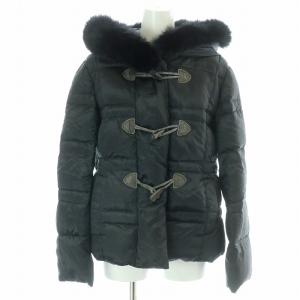 ダウンジャケット ダッフルコート ショート フーディー パーカー ファー 切替 総裏地 フルジップ トグルボタン