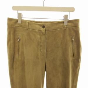 Loro Piana レザーパンツ スエード ラムスキン 46 ベージュ FAE0595
