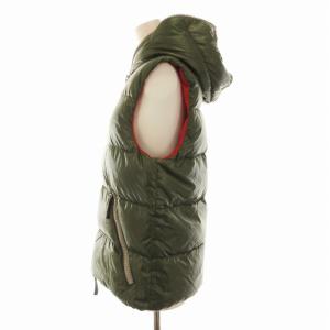 DUVETICA ダウンベスト フード ジップアップ 44 カーキ /EE MT
