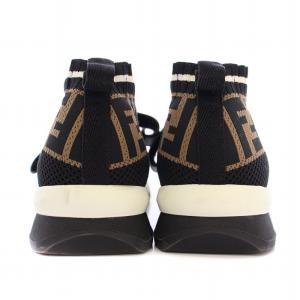 FENDI ROCKOKO ファブリックソックススニーカー 40 ブラウン
