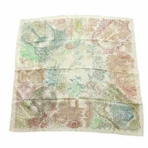 カレ90 Le Jardin de Leila レイラの庭 大判スカーフ シルク