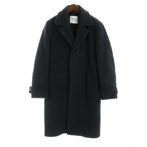 プロジェクト Project チェスターコート ロング 比翼ボタン 長袖 総裏地 ロゴ XS グレー GY19