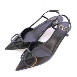 ミュール ストラップサンダル 38.5 ブラック