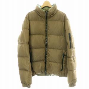 ダウンジャケット アウター スタンドネック 総裏地 ダブルジップ 茶色 ブラウン MTA13A4191