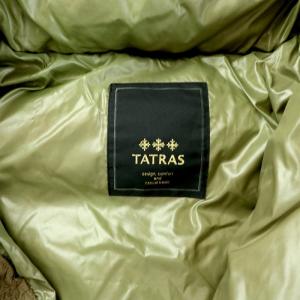 TATRAS ダウンジャケット アウター スタンドネック 総裏地 ダブルジップ 茶色 ブラウン MTA13A4191