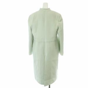 VALENTINO スプリングコート ロング ショールカラー ウール 腰ベルト センターベント 8 M 緑 グリーン /MP