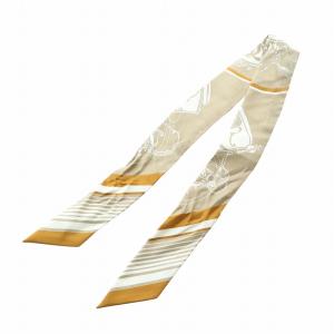 HERMES ツイリー エクスリブリス スカーフ シルク ブラウン