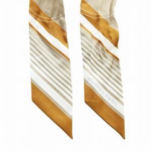 HERMES ツイリー エクスリブリス スカーフ シルク ブラウン