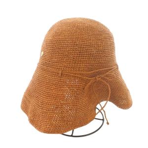 Villa6 ヴィラ ラフィアハット ショートブリム クローシュハット 帽子 茶 ブラウン PN /KW