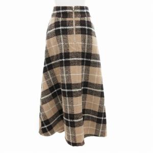 MILA OWEN MILAOWEN フレアスカート チェック ロング丈 O ベージュ 09WFS194122 /HO 0429 GY99