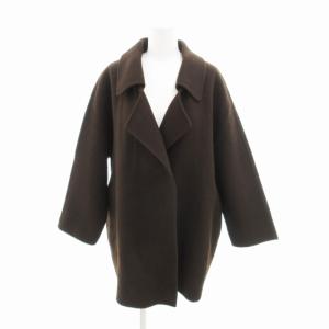 コート メルトン ウール ミドル丈 F 茶 ブラウン /HO 0428 GY99