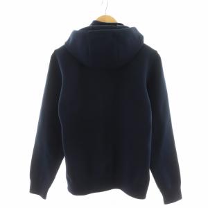 ZERO HALLIBURTON Padded Jacket 中綿 ジャケット パーカー フーディ フード ミラノニット 切替 M 紺 ネイビー