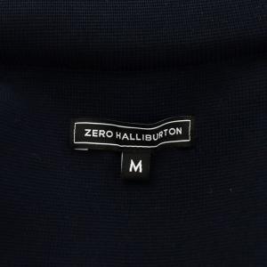 ZERO HALLIBURTON Padded Jacket 中綿 ジャケット パーカー フーディ フード ミラノニット 切替 M 紺 ネイビー