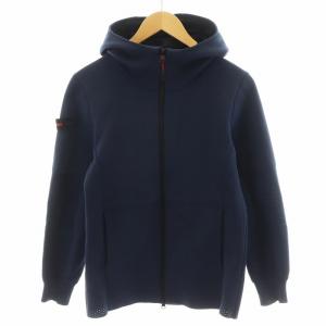 KNIT PARKA ニットパーカー ロゴ ジップアップ ゴルフウェア L 紺 ネイビー BRG223M23