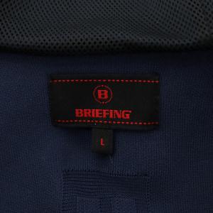 BRIEFING KNIT PARKA ニットパーカー ロゴ ジップアップ ゴルフウェア L 紺 ネイビー BRG223M23