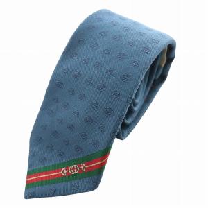 イタリア製 ネクタイ レギュラータイ シルク 総柄 青 ブルー /MW GY38