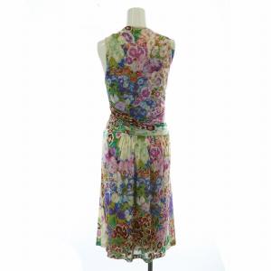 ETRO ペイズリー　花柄　ノースリーブ　ワンピース ワンピース ひざ丈 ノースリーブ 花柄 総柄 42 L マルチカラー