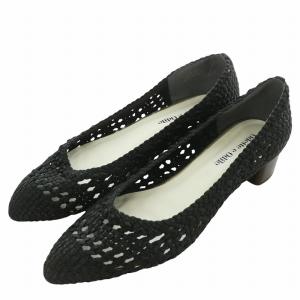 パンプス メッシュ 23cm 黒 ブラック /MW GY04