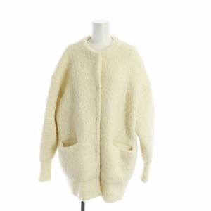 21AW カーディガン ニット 長袖 シングル アルパカ混 38 M 白 ホワイト GY04 /MQ
