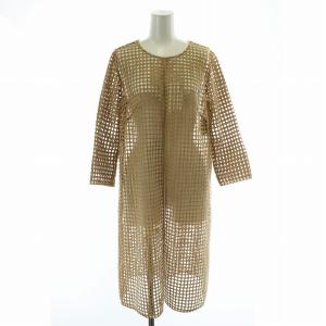 タグ付き コート ロング パンチング 前開き 40 ベージュ /MW GY18