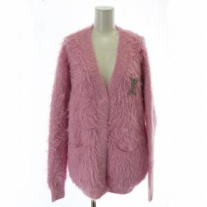 シャギーニット ニットカーディガン 長袖 F ピンク /MW GY18