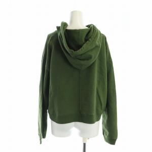 PINKO パーカー タグ付き プルオーバー 長袖 フード 裏毛 ロゴ S 緑 グリーン GY18 /MQ