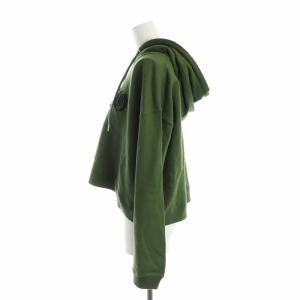 PINKO パーカー タグ付き プルオーバー 長袖 フード 裏毛 ロゴ S 緑 グリーン GY18 /MQ