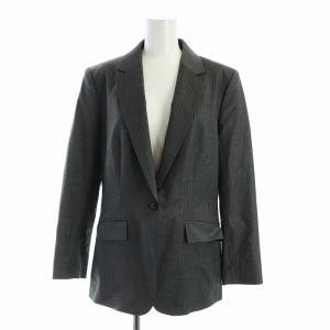 iCB スーツ セットアップ 上下 テーラードジャケット タイトスカート 総裏地 長袖 ストライプ ミドル 42