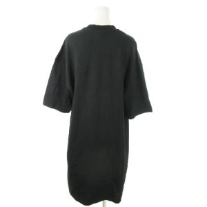 KENZO LOGO PONCHO T-SHIRT Tワンピース ひざ丈 七分袖 ロゴ 小さいサイズ XS 黒 ブラック