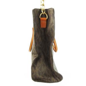 MICHAEL KORS 2wayバッグ ショルダーバッグ ハンドバッグ PVC レザー 革 ロゴ MK柄 総柄 茶 ブラウン /CK18