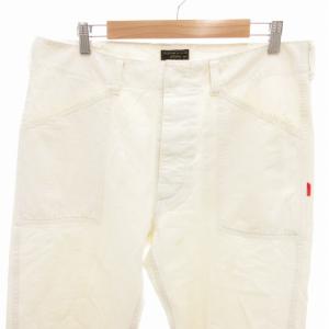WTAPS 16AW バッツ トラウザーズ パンツ ヘリンボーン ロゴ パッチ 3 白 ホワイト 162LTDT-PTM02