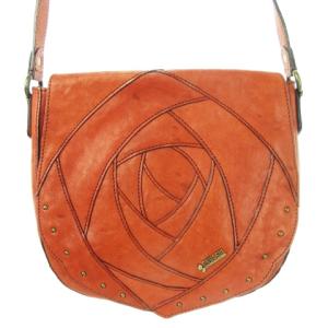 ショルダーバッグ レザー 革 ローズウッド スタッズ ロゴ 茶 ブラウン /CK16 GY12