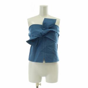 24SS WHITE STITCH STRAPLESS TOP ビスチェ ベアトップ リボン ジップアップ