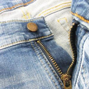 Big John ストレッチデニム ジーンズ テーパード スキニー ダメージ加工 ペイント加工 30 青 ブルー MMM134J