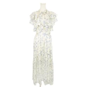 × ケイタマルヤマ KEITA MARUYAMA フリルチャイナワンピース ロング ノースリーブ ジャガード