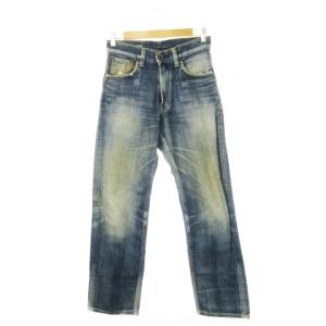 503 デニムパンツ ジーンズ レギュラー ストレート 赤耳 ウォッシュ加工 ダメージ加工 ヴィンテージ加工