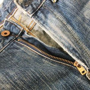 EDWIN 503 デニムパンツ ジーンズ レギュラー ストレート 赤耳 ウォッシュ加工 ダメージ加工 ヴィンテージ加工