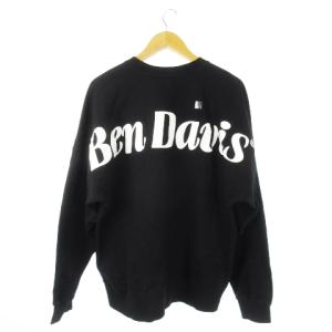 トレーナー スウェット クルーネック 丸首 長袖 プリント ロゴ L 黒 ブラック /CK8