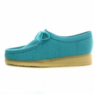 Clarks オリジナルズ Originals Wallabee Teal ワラビー テキスタイル モカシンシューズ