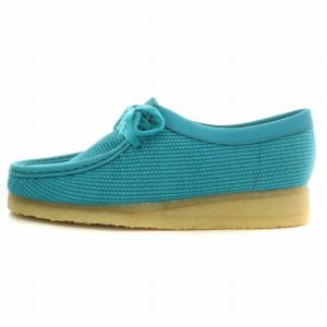 Clarks オリジナルズ Originals Wallabee Teal ワラビー テキスタイル モカシンシューズ