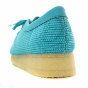 Clarks オリジナルズ Originals Wallabee Teal ワラビー テキスタイル モカシンシューズ