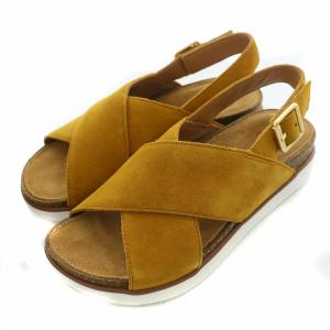 Elayne Cross エレインクロス サンダル ストラップ スエード レザー 箱付き UK3 D 22cm